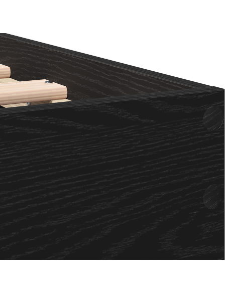 Struttura letto – Rovere nero, 90x190 cm, realizzata in legno compresso.