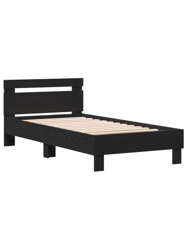Struttura del letto con testiera Rovere Nero 193 x 95 x 88 cm