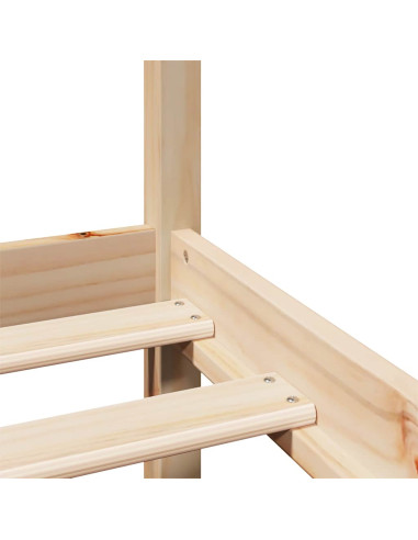 Giroletto con Testiera 120x200 cm in Legno Massello di Pino