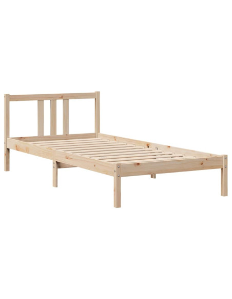 Giroletto con Testiera 90x190 cm in Legno Massello di Pino
