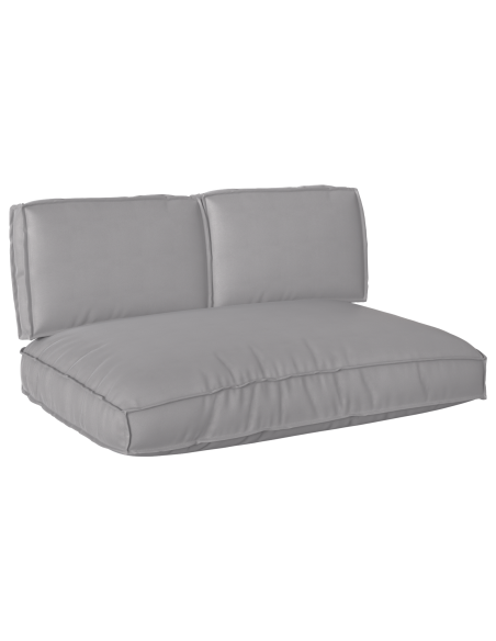 Set di Cuscini per Pallet con cuscino 3 pcs Grigio