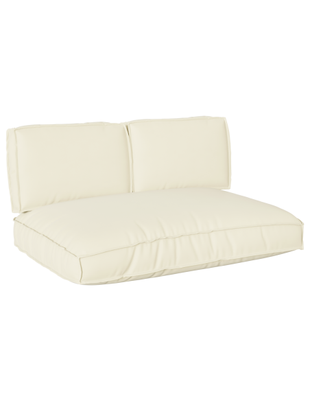 Set di Cuscini per Pallet con cuscino 3 pcs Crema