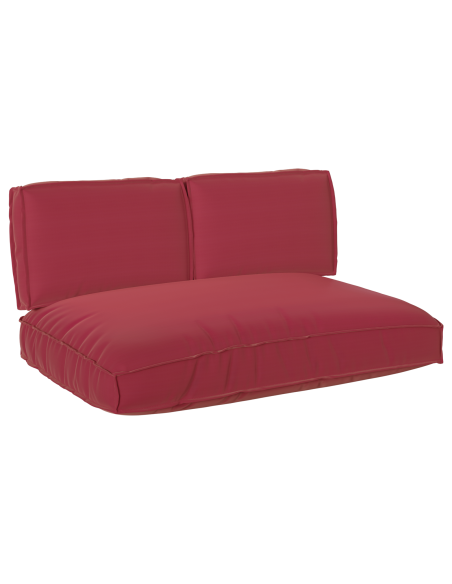 Set di Cuscini per Pallet con cuscino 3 pcs Rosso Vino