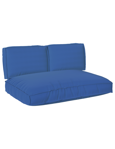 Set di Cuscini per Pallet con cuscino 3 pcs Blu Reale