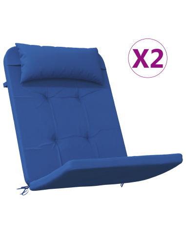 Cuscini per sedie 2 pcs Blu 58 x 77 x 4,5 cm Tessuto Oxford