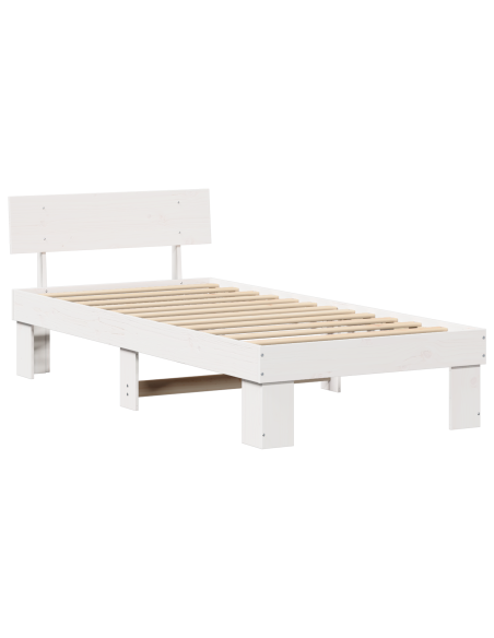 Struttura del letto Bianco 80 x 200 cm Legno di pino massello