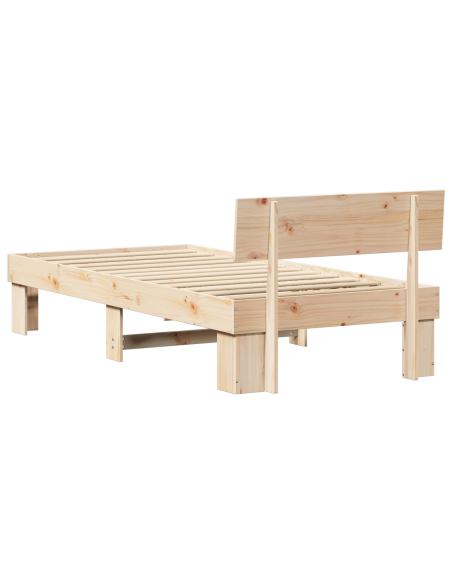 Struttura del letto Marrone 90 x 190 cm Legno di pino massello