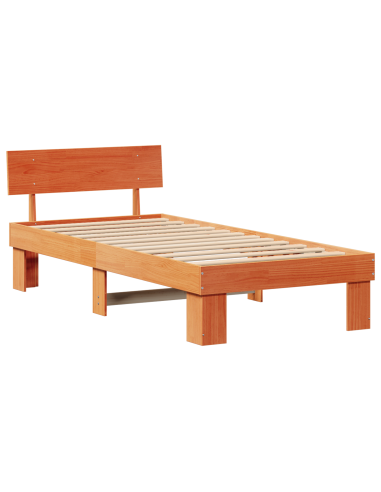 Struttura del letto Marrone cerato 90 x 190 cm Pino massello