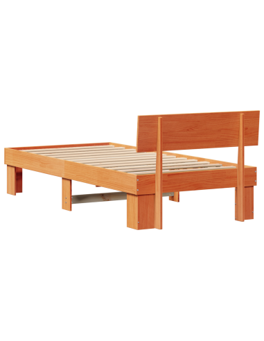 Struttura del letto Marrone cerato 90 x 190 cm Pino massello