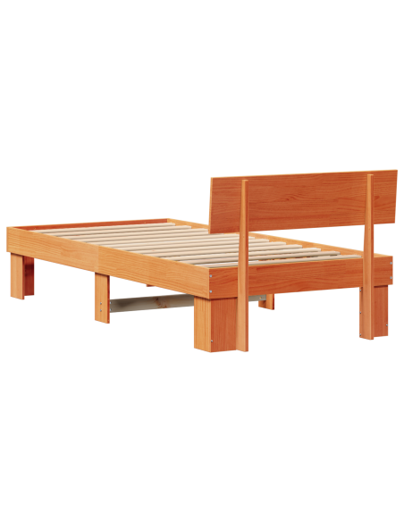 Struttura del letto Marrone cerato 90 x 190 cm Pino massello