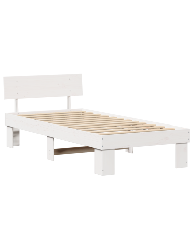 Struttura del letto Bianco 75 x 190 cm Pino massello