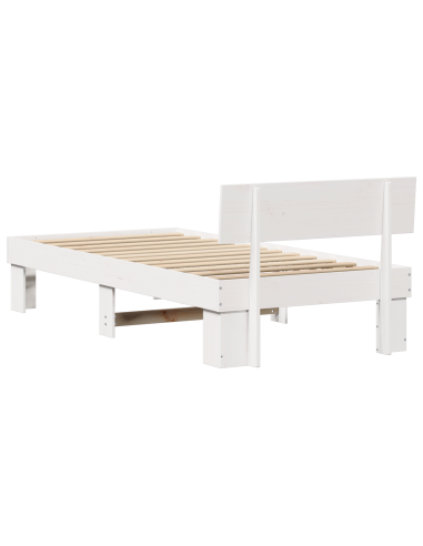 Struttura del letto Bianco 75 x 190 cm Pino massello