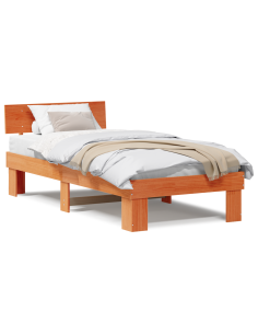 Struttura del letto Marrone cerato 75 x 190 cm Pino massello 2