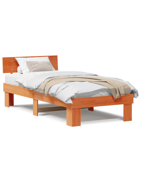 Struttura del letto Marrone cerato 75 x 190 cm Pino massello