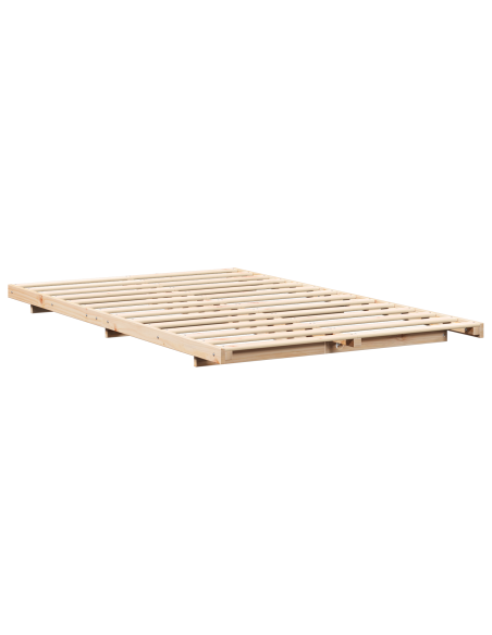 Struttura letto a terra Marrone 120 x 200 cm