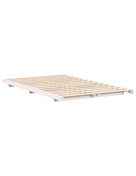 Struttura letto a terra Bianco 120 x 200 cm