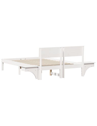 Struttura del letto Bianco 120 x 190 cm Pino massello