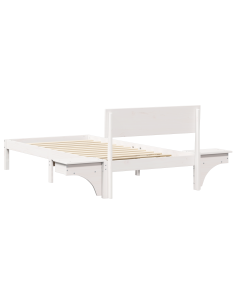 Struttura del letto Bianco 90 x 190 cm Pino massello
