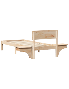 Struttura del letto Marrone 75 x 190 cm Pino massello