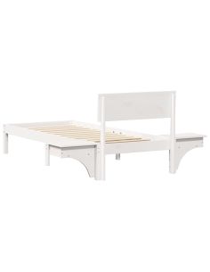 Struttura del letto Bianco 75 x 190 cm Pino massello