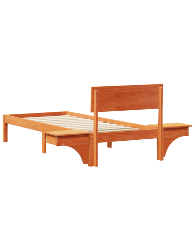 Struttura del letto Marrone cerato 75 x 190 cm Pino massello