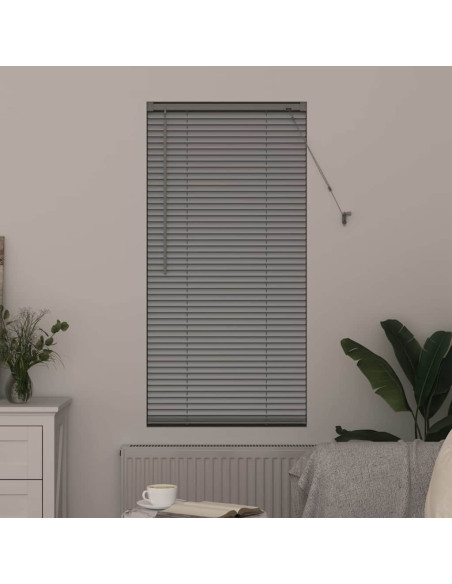 Tenda per Finestra con tende Argento 80 x 130 cm Alluminio