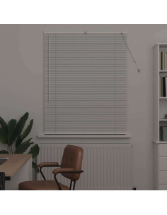 Tendaggi a veneziana Bianco 130 x 105 cm Alluminio