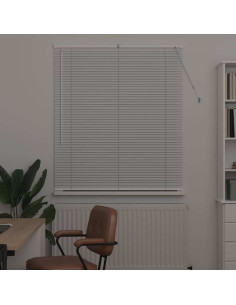 Tendaggi a veneziana Bianco 130 x 115 cm Alluminio