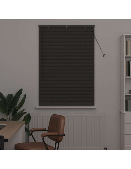 Tenda per Finestra con tende Altro Grigio scuro 80 x 130 cm Alluminio