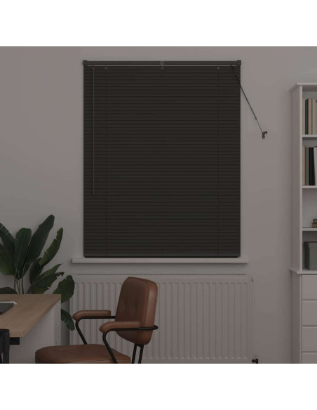 Tenda per Finestra Grigio scuro 100 x 130 cm Alluminio