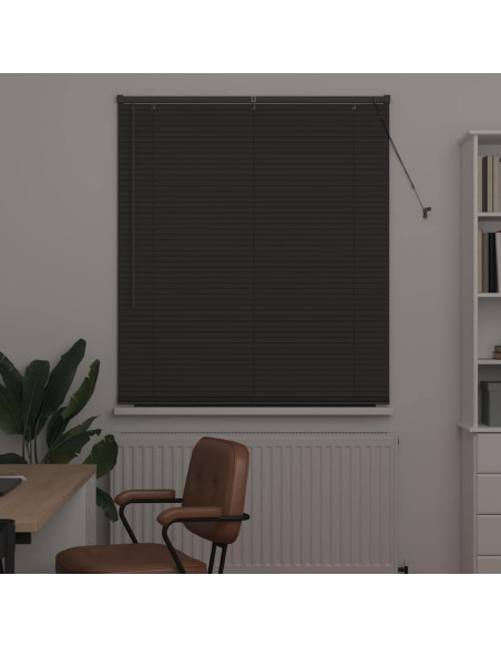 Tenda per Finestra con tende Altro Grigio scuro 80 x 130 cm Alluminio