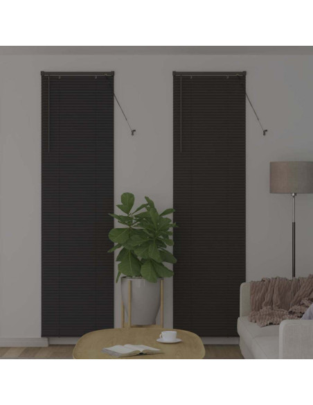 Tenda per Finestra con tende Altro Grigio scuro 80 x 130 cm Alluminio