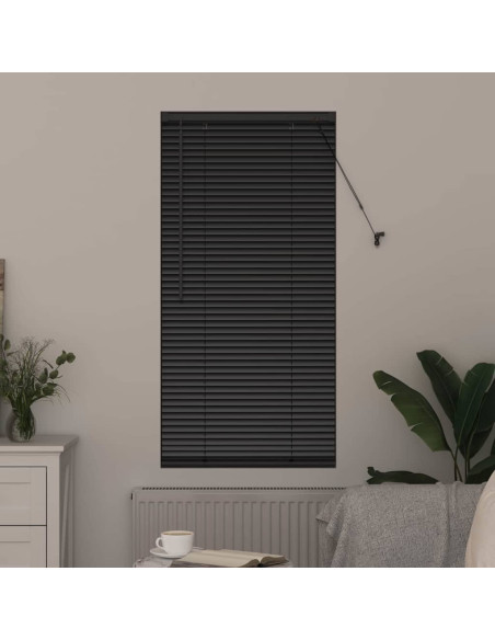 Tenda per Finestra con tende Altro Nero 80 x 130 cm Alluminio