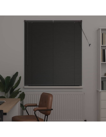 Tenda per Finestra con tende Altro Nero 110 x 130 cm Alluminio