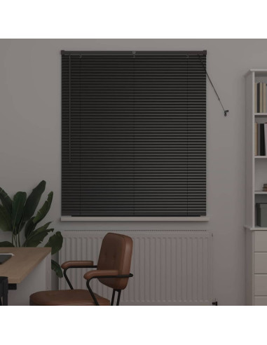 Tendaggi a veneziana Nero 130 x 115 cm Alluminio