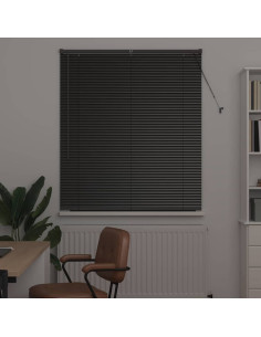 Tendaggi a veneziana Nero 130 x 120 cm Alluminio