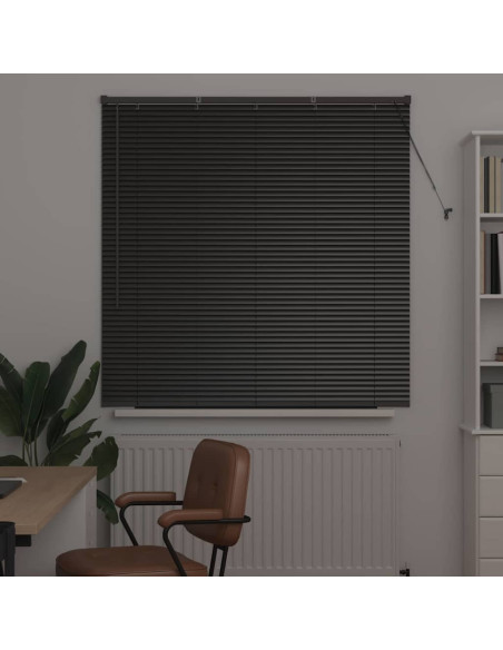 Tenda per Finestra con tende Altro Nero 80 x 130 cm Alluminio