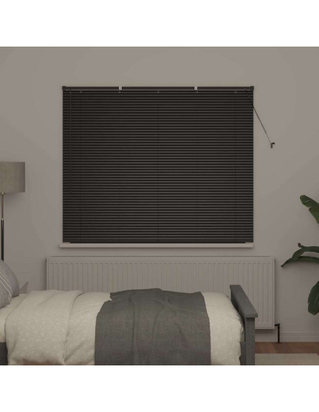 Tenda per Finestra con tende Altro Nero 80 x 130 cm Alluminio