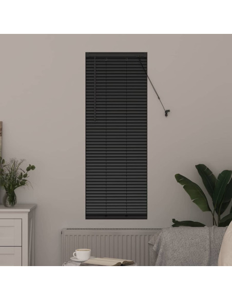 Tenda per Finestra con tende Altro Nero 80 x 130 cm Alluminio