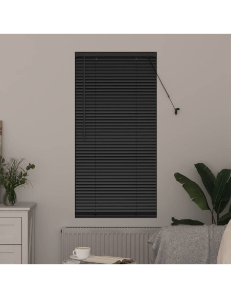 Tenda per Finestra con tende Altro Nero 80 x 130 cm Alluminio