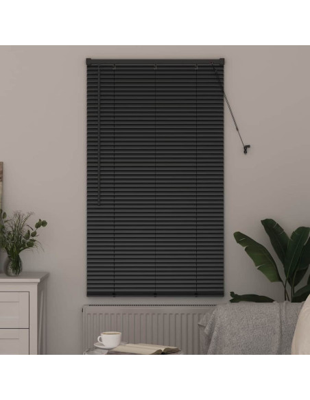 Tenda per Finestra con tende Altro Nero 80 x 130 cm Alluminio