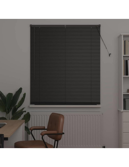 Tenda per Finestra con tende Altro Nero 80 x 130 cm Alluminio
