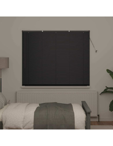 Tenda per Finestra con tende Altro Nero 80 x 130 cm Alluminio