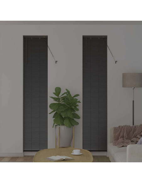 Tenda per Finestra con tende Altro Nero 40 x 220 cm Alluminio