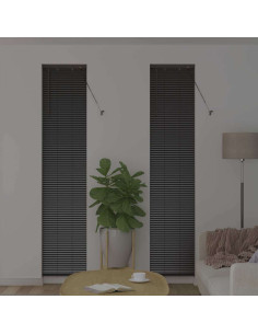 Tendaggi a veneziana Nero 220 x 50 cm Alluminio