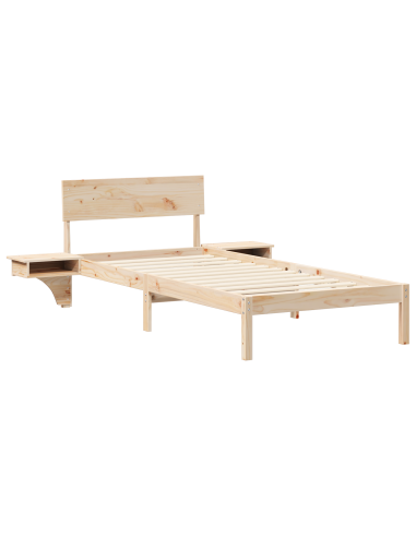 Struttura del letto Marrone 90 x 190 cm Pino massello