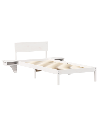 Struttura del letto Bianco 90 x 190 cm Pino massello