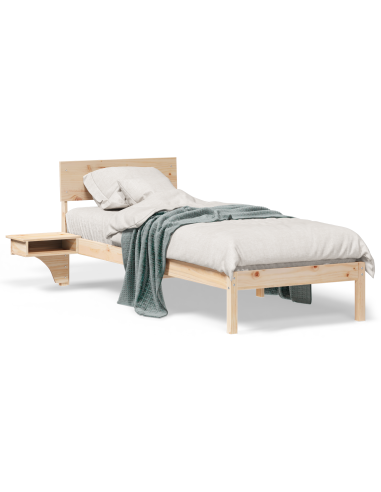 Struttura del letto Marrone 75 x 190 cm Pino massello