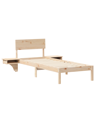 Struttura del letto Marrone 75 x 190 cm Pino massello