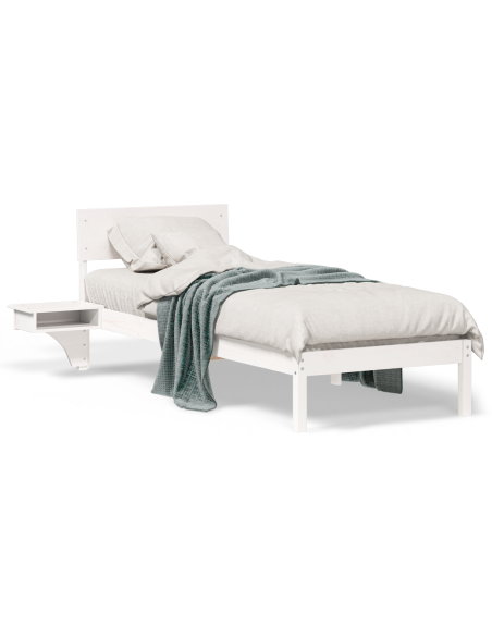Struttura del letto Bianco 75 x 190 cm Pino massello